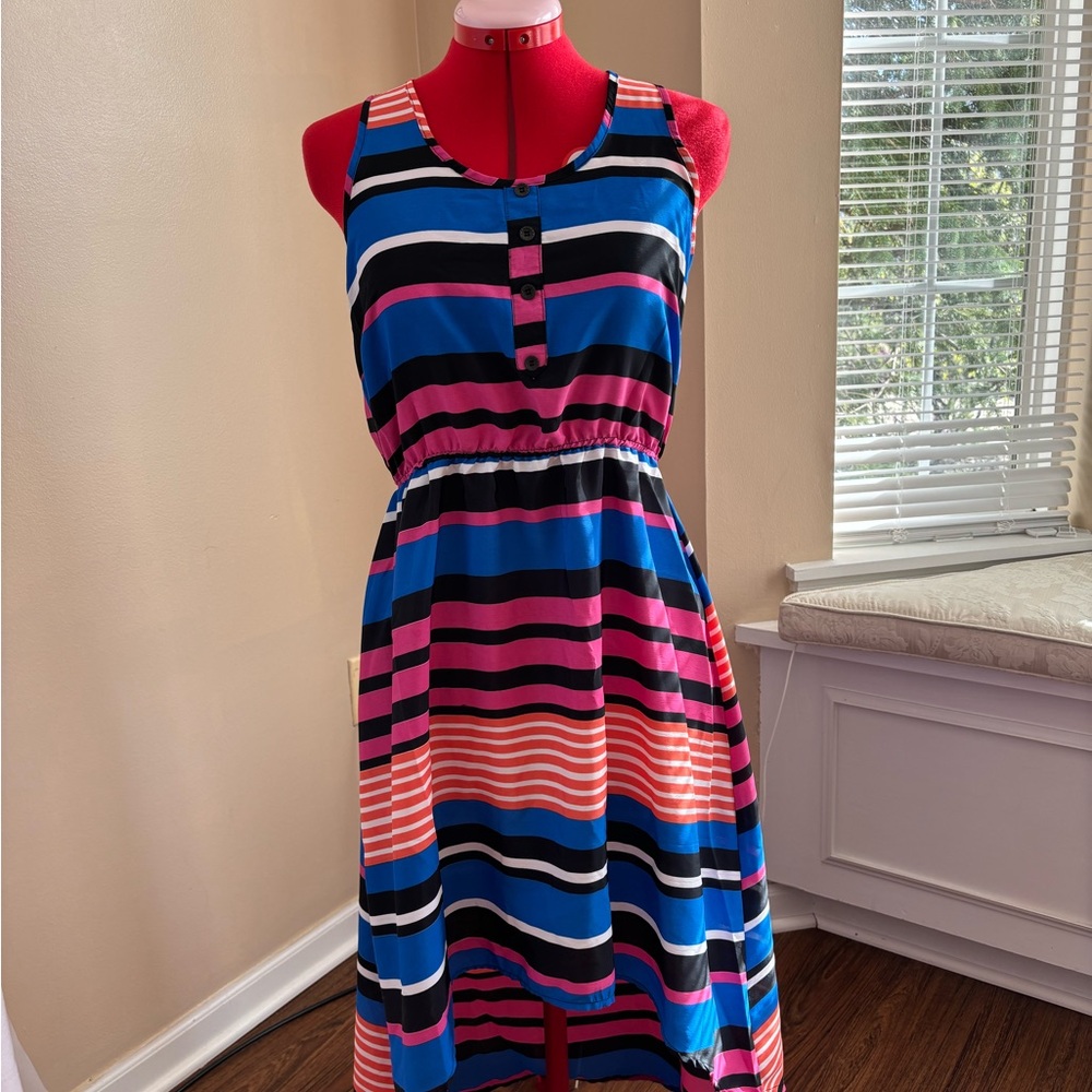 Very cute Hi-Low striped summer dress